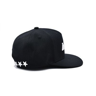 Custom rubber patch platte rand unisex snapback hoeden met borduur logo