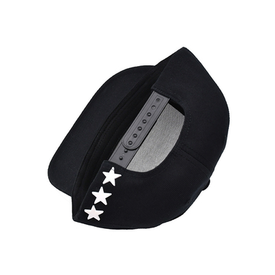 Custom rubber patch platte rand unisex snapback hoeden met borduur logo
