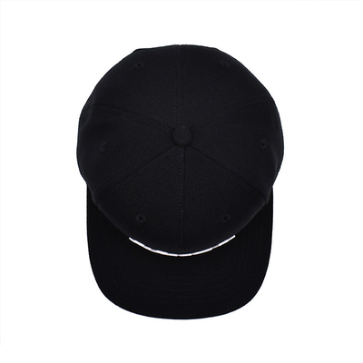 Custom rubber patch platte rand unisex snapback hoeden met borduur logo