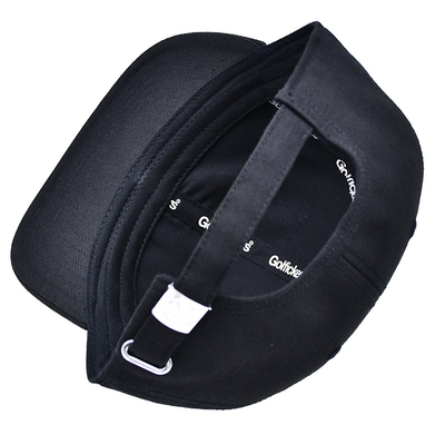 Geborduurde gestructureerde snapbackhoeden met plat visor katoenen weefsel en inwendige tape printing