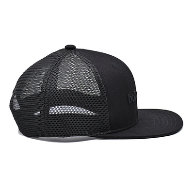 Unisex trucker cap met geborduurd logo en geweven label