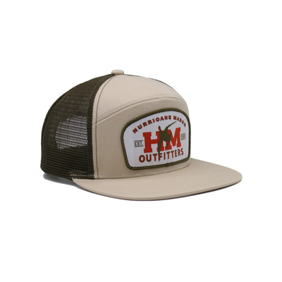Unisex katoenen trucker cap met plat visor en snapback geweven pleister met borduurwerk