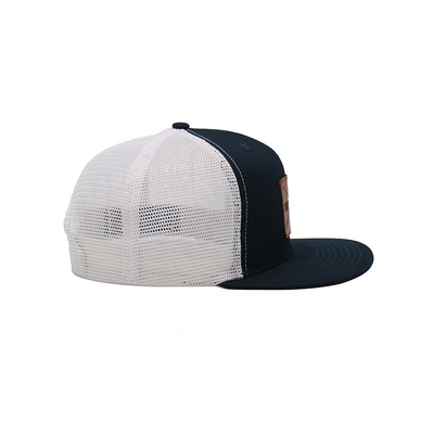 Gepersonaliseerde geborduurde oogleden 6 panel Trucker Cap met voor gebogen visor