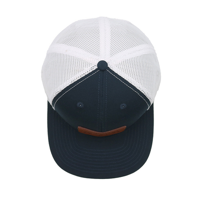 Gepersonaliseerde geborduurde oogleden 6 panel Trucker Cap met voor gebogen visor