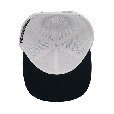 Gepersonaliseerde geborduurde oogleden 6 panel Trucker Cap met voor gebogen visor