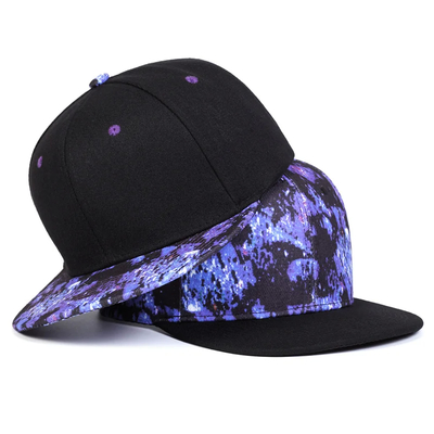 Unisex Purple Starry Sky Printing Hip-Hop Hoeden Mode Lente Herfst Outdoor Verstelbare Casual Snapback Caps