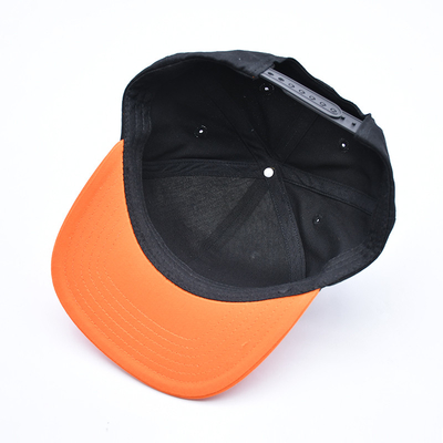 Gepersonaliseerde geborduurde platte rand snapback hoeden met zwart of aanpassen kleuren