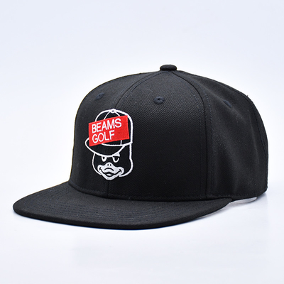 Custom Embroidery Logo 6 Panel Snapback Hoed Cap Hoogwaardige Wholesale Cotton Mensen Flat Bill Gorras Snapback Hoeden