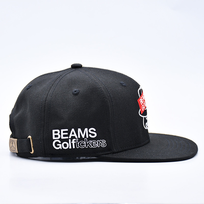 Custom Embroidery Logo 6 Panel Snapback Hoed Cap Hoogwaardige Wholesale Cotton Mensen Flat Bill Gorras Snapback Hoeden