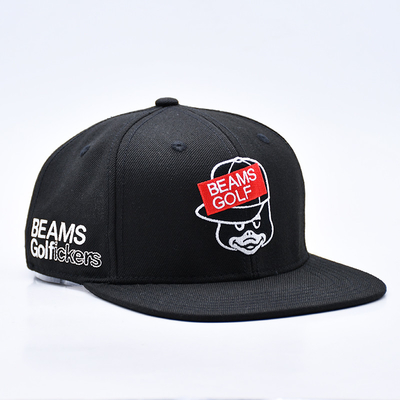 Custom Embroidery Logo 6 Panel Snapback Hoed Cap Hoogwaardige Wholesale Cotton Mensen Flat Bill Gorras Snapback Hoeden