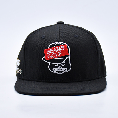 Custom Embroidery Logo 6 Panel Snapback Hoed Cap Hoogwaardige Wholesale Cotton Mensen Flat Bill Gorras Snapback Hoeden
