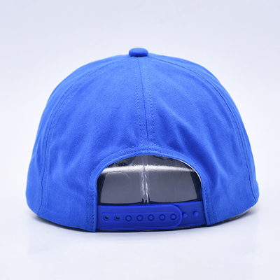Hoogwaardige op maat gedrukte snapbackpetten blauw ongestructureerd 5 panelen platte rand buiten zachte hiphop hoeden voor mannen