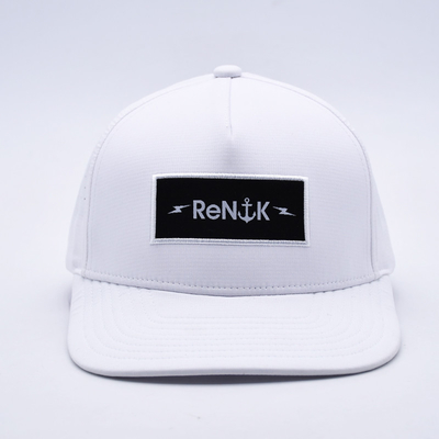 Groothandel 5 Panelen Flat Bill Snapback Hoed Custom OEM Logo Snapback Cap Voor mannen