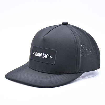 Groothandel 5 Panelen Flat Bill Snapback Hoed Custom OEM Logo Snapback Cap Voor mannen