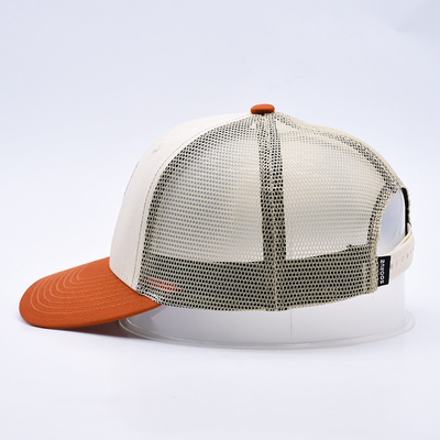 Op maat gemaakte hoge kwaliteit twee-tone 6-paneel trucker cap met een beetje gebogen rand