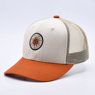 Op maat gemaakte hoge kwaliteit twee-tone 6-paneel trucker cap met een beetje gebogen rand
