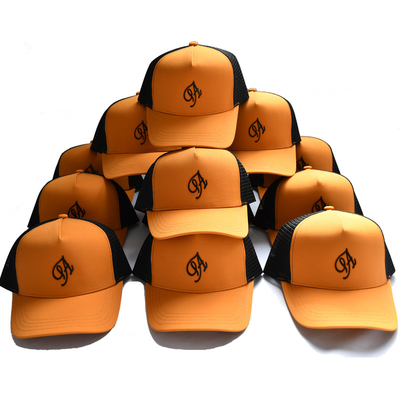 3D geborduurde trucker caps met premium katoenen zweetband