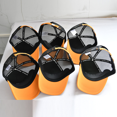 3D geborduurde trucker caps met premium katoenen zweetband