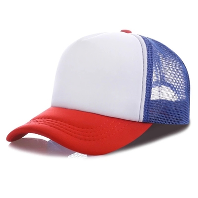Op maat gemaakte truckerhoed met profielkronijn Unisex 5 panel mesh hoed