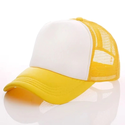Op maat gemaakte truckerhoed met profielkronijn Unisex 5 panel mesh hoed