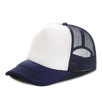 Op maat gemaakte truckerhoed met profielkronijn Unisex 5 panel mesh hoed