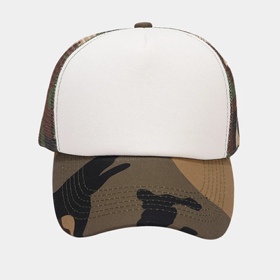 Op maat gemaakte 5 panelen Mesh Trucker Cap Unisex Blank Plain Trucker Cap