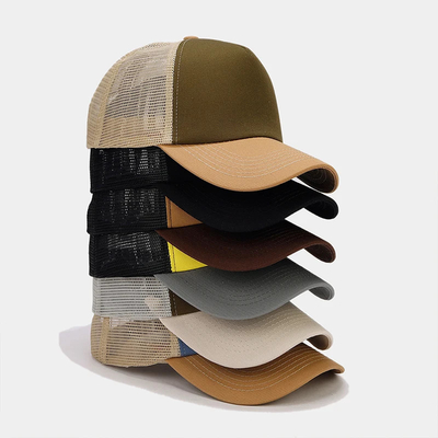 Oem Hoogwaardige Groothandel Mesh Trucker Cap 5 Panel Plain Back Trucker Hoed Custom Gorras Mesh Hoeden
