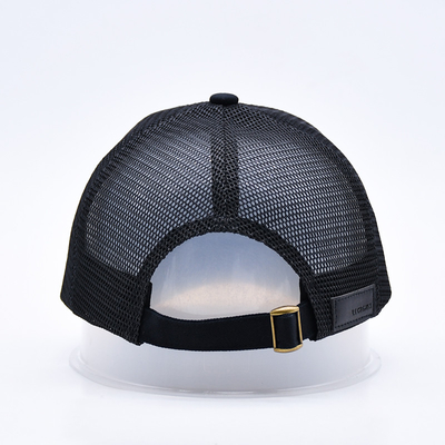 Zwart 6 Panel Mesh Trucker Hoed Glitter Trucker Cap Hoogwaardige Mode Sequins Borduurwerk Trucker Hoeden
