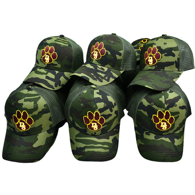 Groene gaas trucker hoed Custom 6 Panel Gorra Trucker Cap met borduurwerk logo