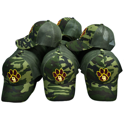 Groene gaas trucker hoed Custom 6 Panel Gorra Trucker Cap met borduurwerk logo