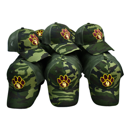 Groene gaas trucker hoed Custom 6 Panel Gorra Trucker Cap met borduurwerk logo