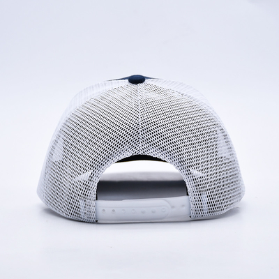 BSCI Oem Custom Logo Geborduurd Richardson Trucker Hoed Mesh Snap Back Gorras 6 Panel Trucker Cap