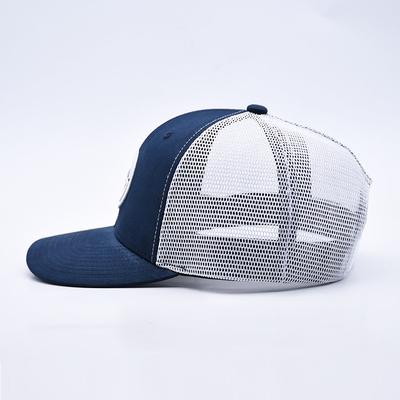 BSCI Oem Custom Logo Geborduurd Richardson Trucker Hoed Mesh Snap Back Gorras 6 Panel Trucker Cap
