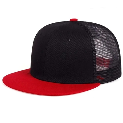 Blank Plain 6 Panel Trucker Cap Custom Flat Mesh Trucker Hoed
