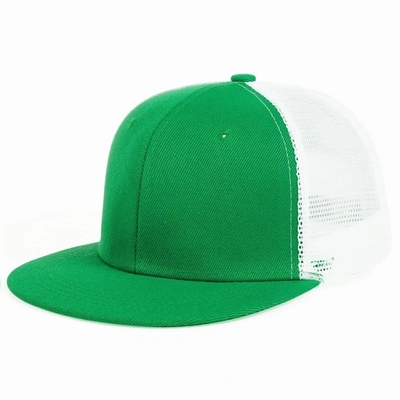 Blank Plain 6 Panel Trucker Cap Custom Flat Mesh Trucker Hoed