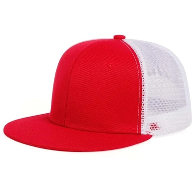 Blank Plain 6 Panel Trucker Cap Custom Flat Mesh Trucker Hoed