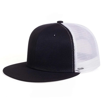 Blank Plain 6 Panel Trucker Cap Custom Flat Mesh Trucker Hoed