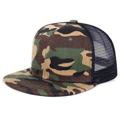 Blank Plain 6 Panel Trucker Cap Custom Flat Mesh Trucker Hoed