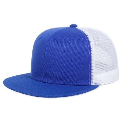 Blank Plain 6 Panel Trucker Cap Custom Flat Mesh Trucker Hoed