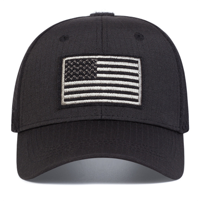 Op maat geborduurde 6 panelen katoen twill profiel trucker cap met gebogen visor