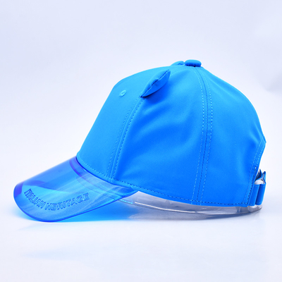 Oem Hoed Factory Groothandel Hoogwaardige 5-paneel Kids Baseball Cap Custom Transparent Pvc Rim Kind Baseball Hoeden