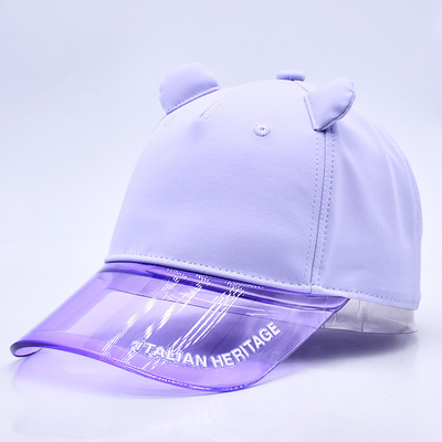 Oem Hoed Factory Groothandel Hoogwaardige 5-paneel Kids Baseball Cap Custom Transparent Pvc Rim Kind Baseball Hoeden