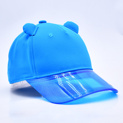 Oem Hoed Factory Groothandel Hoogwaardige 5-paneel Kids Baseball Cap Custom Transparent Pvc Rim Kind Baseball Hoeden
