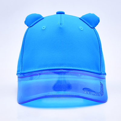 Oem Hoed Factory Groothandel Hoogwaardige 5-paneel Kids Baseball Cap Custom Transparent Pvc Rim Kind Baseball Hoeden