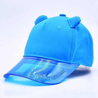 Oem Hoed Factory Groothandel Hoogwaardige 5-paneel Kids Baseball Cap Custom Transparent Pvc Rim Kind Baseball Hoeden