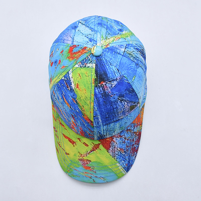 6 Panel Baseball Cap met afdruk logo profiel en gebogen visor