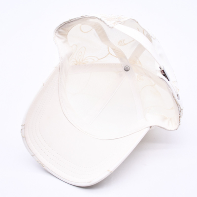 Mode Hip Hop Gekrompen Rande Sport Witte Baseball Caps Groothandel Custom Baseball Hoed Geborduurd