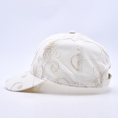 Mode Hip Hop Gekrompen Rande Sport Witte Baseball Caps Groothandel Custom Baseball Hoed Geborduurd