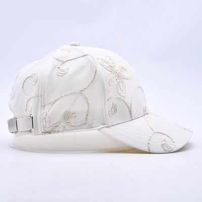 Mode Hip Hop Gekrompen Rande Sport Witte Baseball Caps Groothandel Custom Baseball Hoed Geborduurd