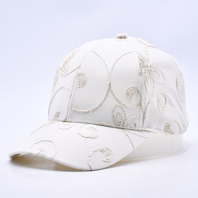 Mode Hip Hop Gekrompen Rande Sport Witte Baseball Caps Groothandel Custom Baseball Hoed Geborduurd